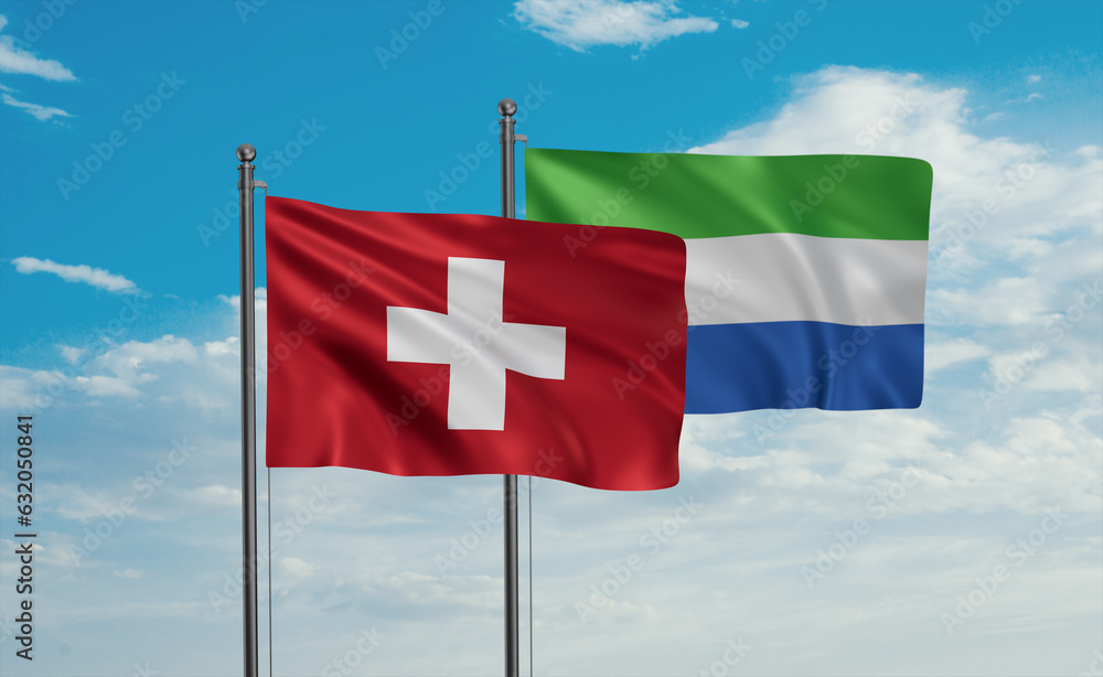 Sierra Leone and Switzerland flag