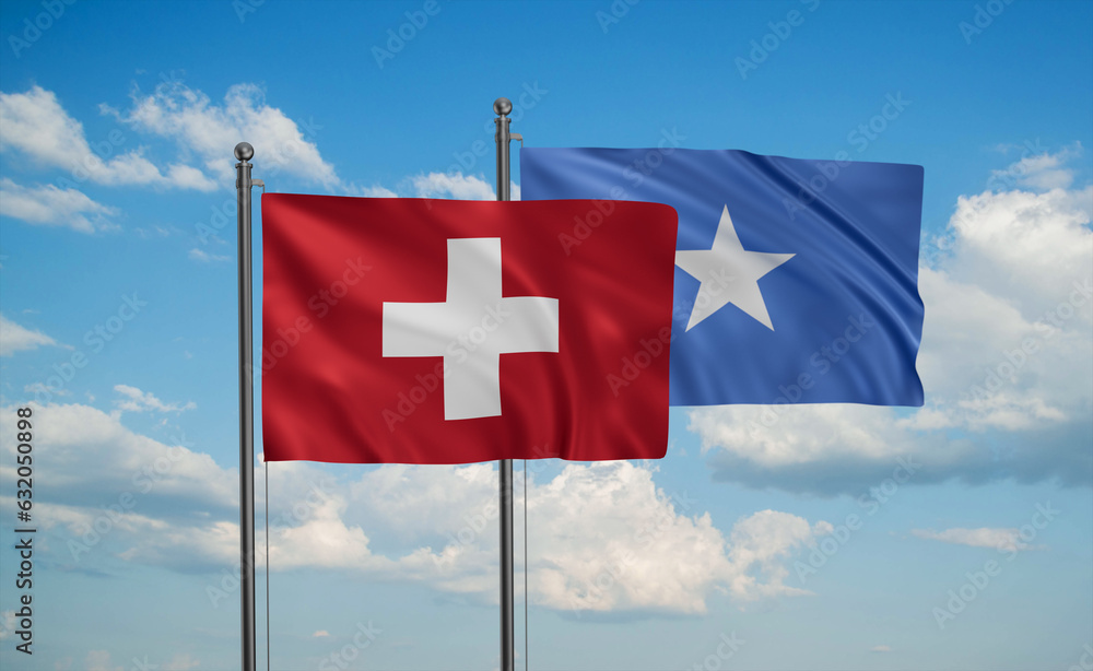 Somalia and Switzerland flag