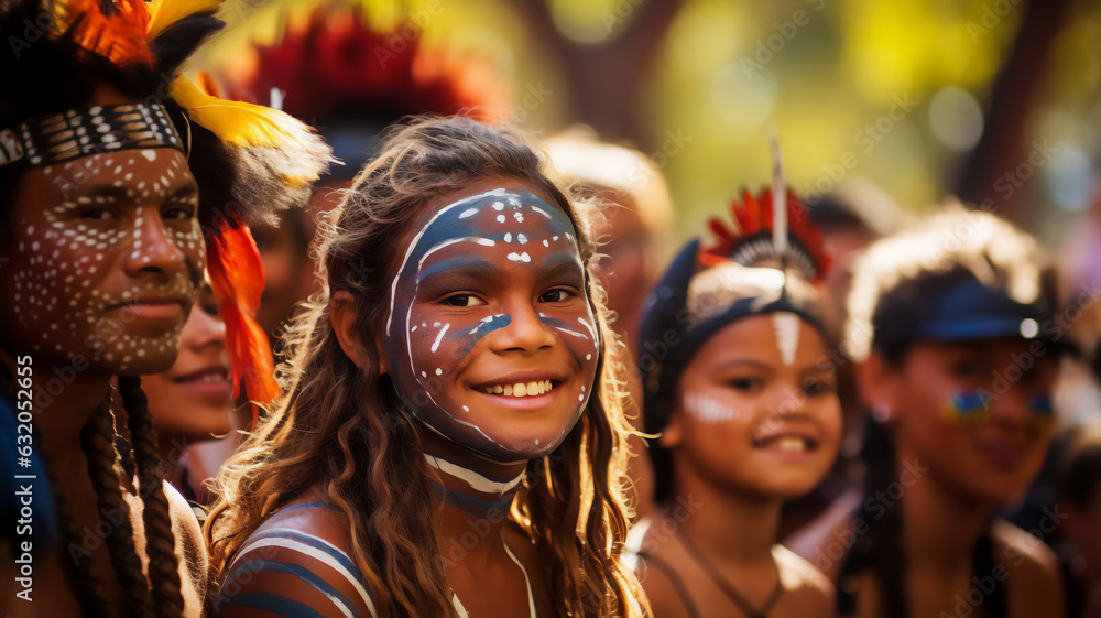 Obraz premium Communauté indigène d'Amazonie