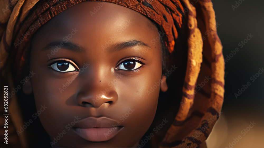 Portrait of a beautiful African girl.