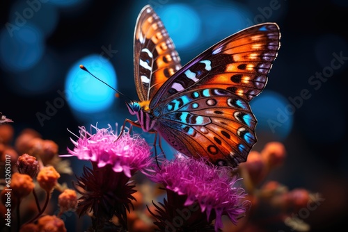 A close-up of a beautiful butterfly resting on a flower - Animals and biodiversity - AI Generated © Arthur