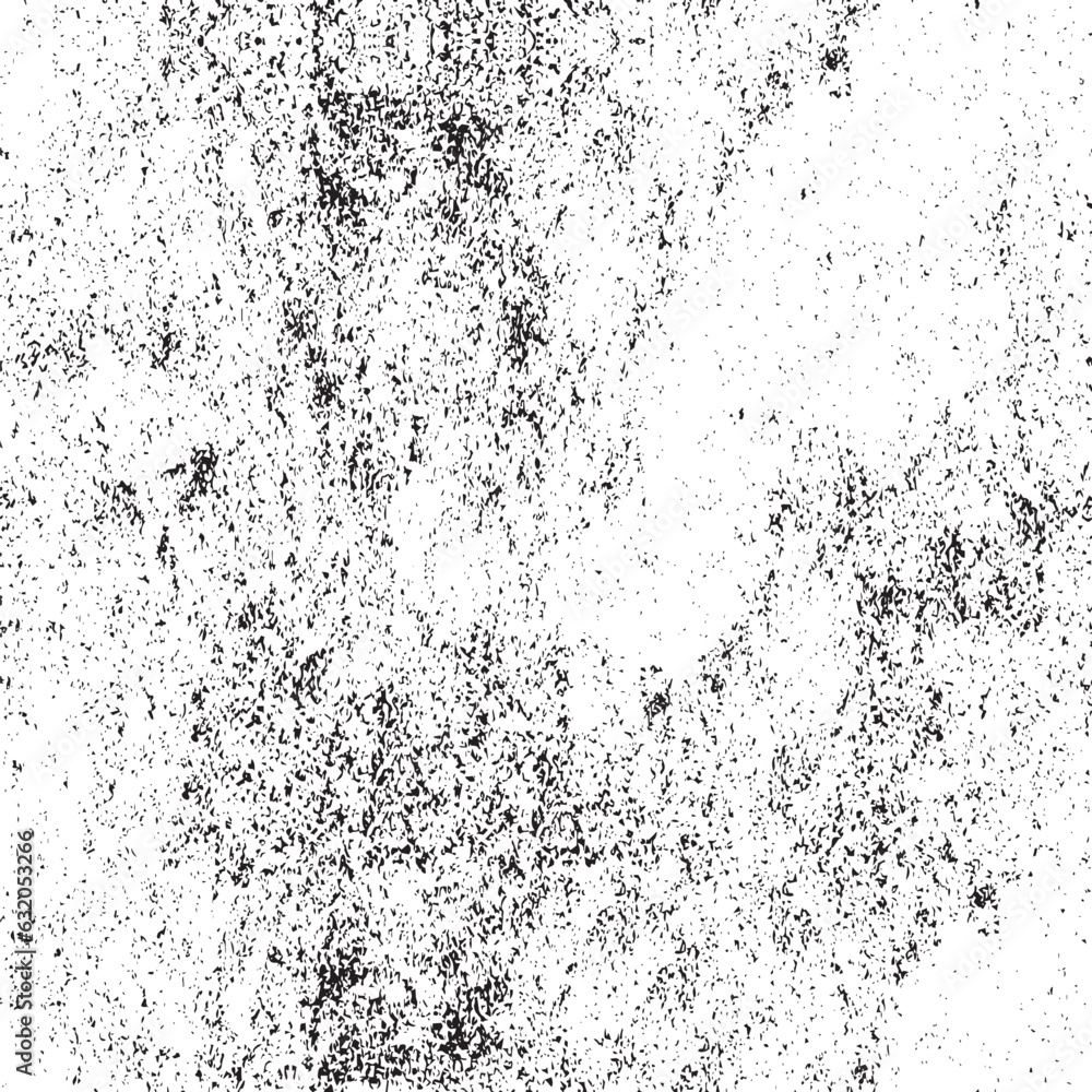 Fototapeta premium Grunge Black And White Urban Vector Texture Template. Dark Messy Dust Overlay Distress Background. Easy To Create Abstract Dotted, Scratched, Vintage Effect With Noise And Grain. Aging Design Element