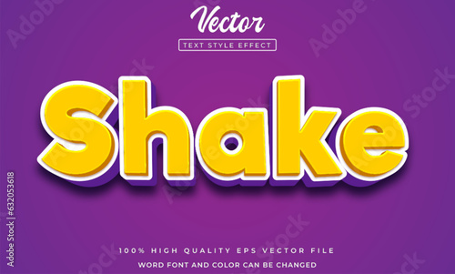 vector shake editable text effect