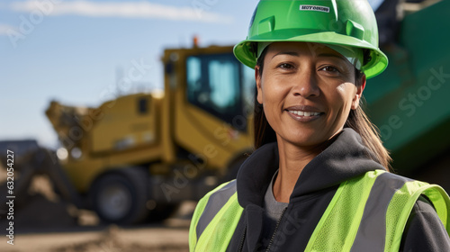 Portrait of an employee of a waste management company.