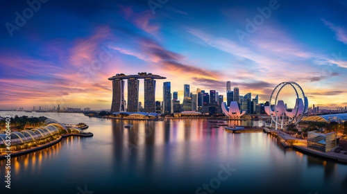 Singapore city Beautiful Panorama view