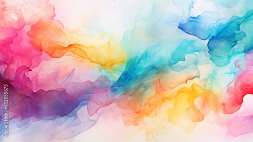 abstract watercolor background. colorful painting on white for artistic graphic design decoration. generative AI 