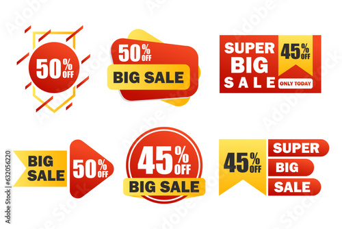 Gradient sale badges collection