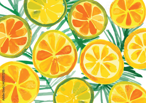 seamless citrus pattern