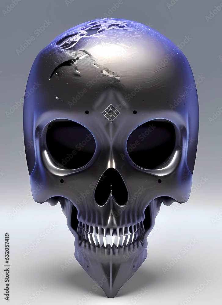 skull on black skull on black