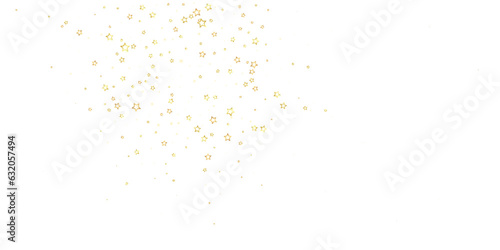 Christmas spirit. Scattered falling stars. Festive christmas confetty overlay template. Festive stars vector illustration on white background.