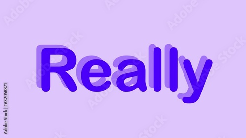 Wallpaper Mural Text Animation - Really on Light Purple Background, 4k - Alpha Channel - Elegant Animated Title Design in Simple Style. Torontodigital.ca