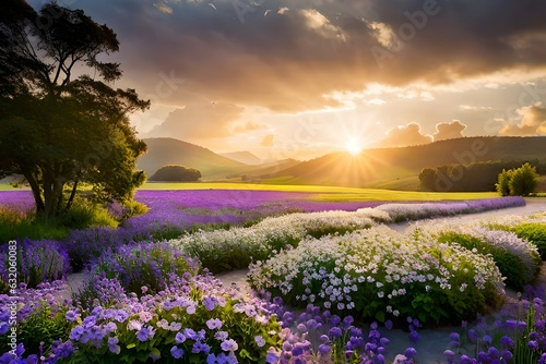 lavender field in spring © Sajawal