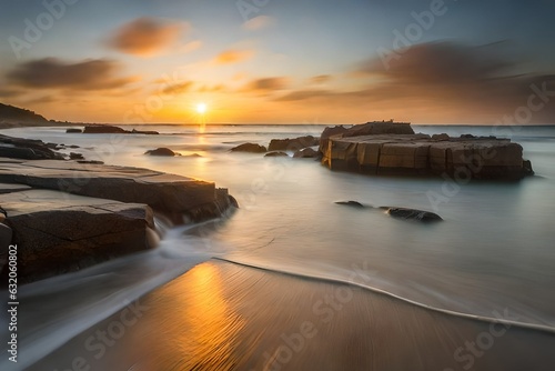 sunset on the beach