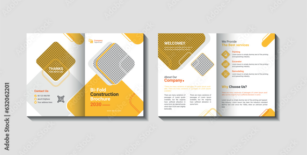 Construction Bi-fold Brochure Design Construction Bi-fold Brochure Design