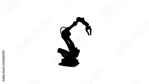 industrial robotic arm silhouette