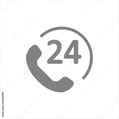 call center 24h icon vector illustration symbol
