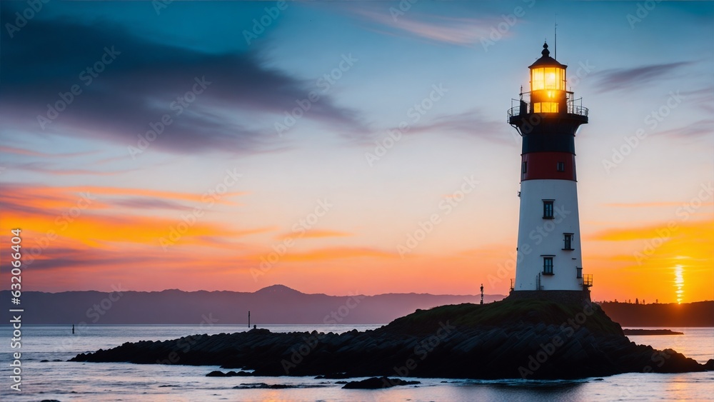 lighthouse at sunset lighthouse at sunset