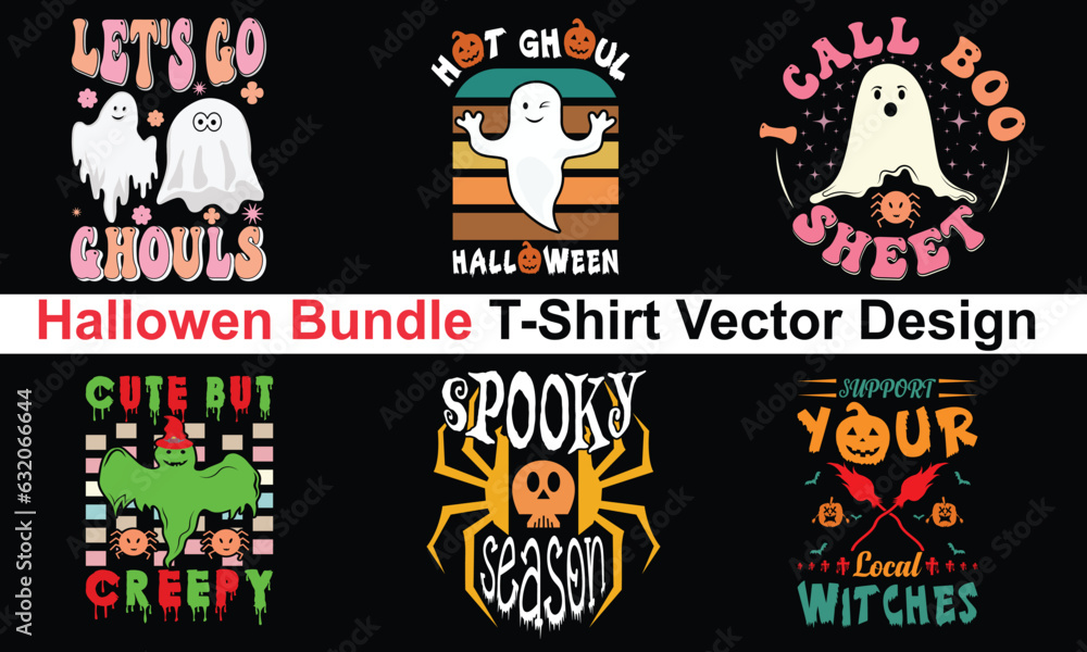 Halloween Bundle Spooky Bundle Spooky vector Halloween designs vector design bundle