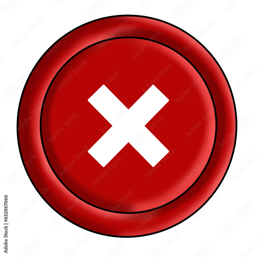 red and white cross button icon illustration red and white cross button icon illustration