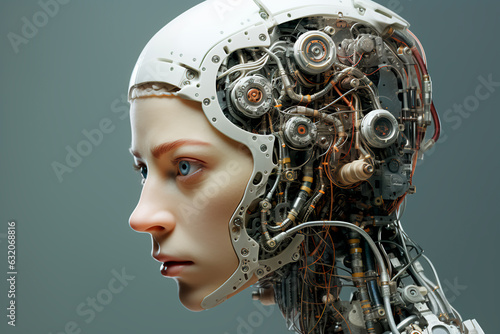 Man of the future. Robot brain © Uliana
