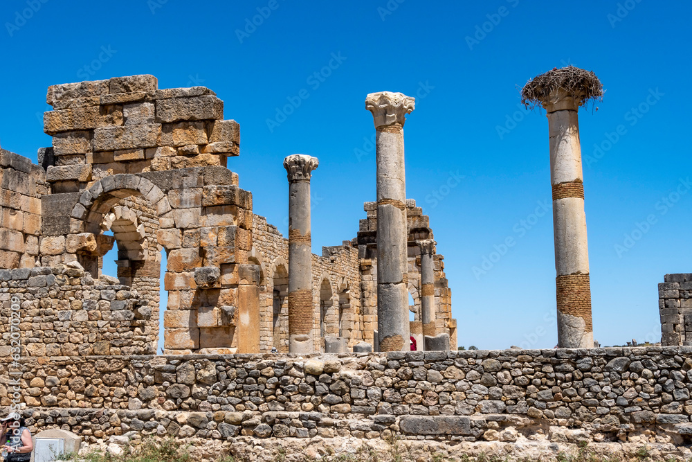 Ruins of the ancient city of Volubilis in Morocco