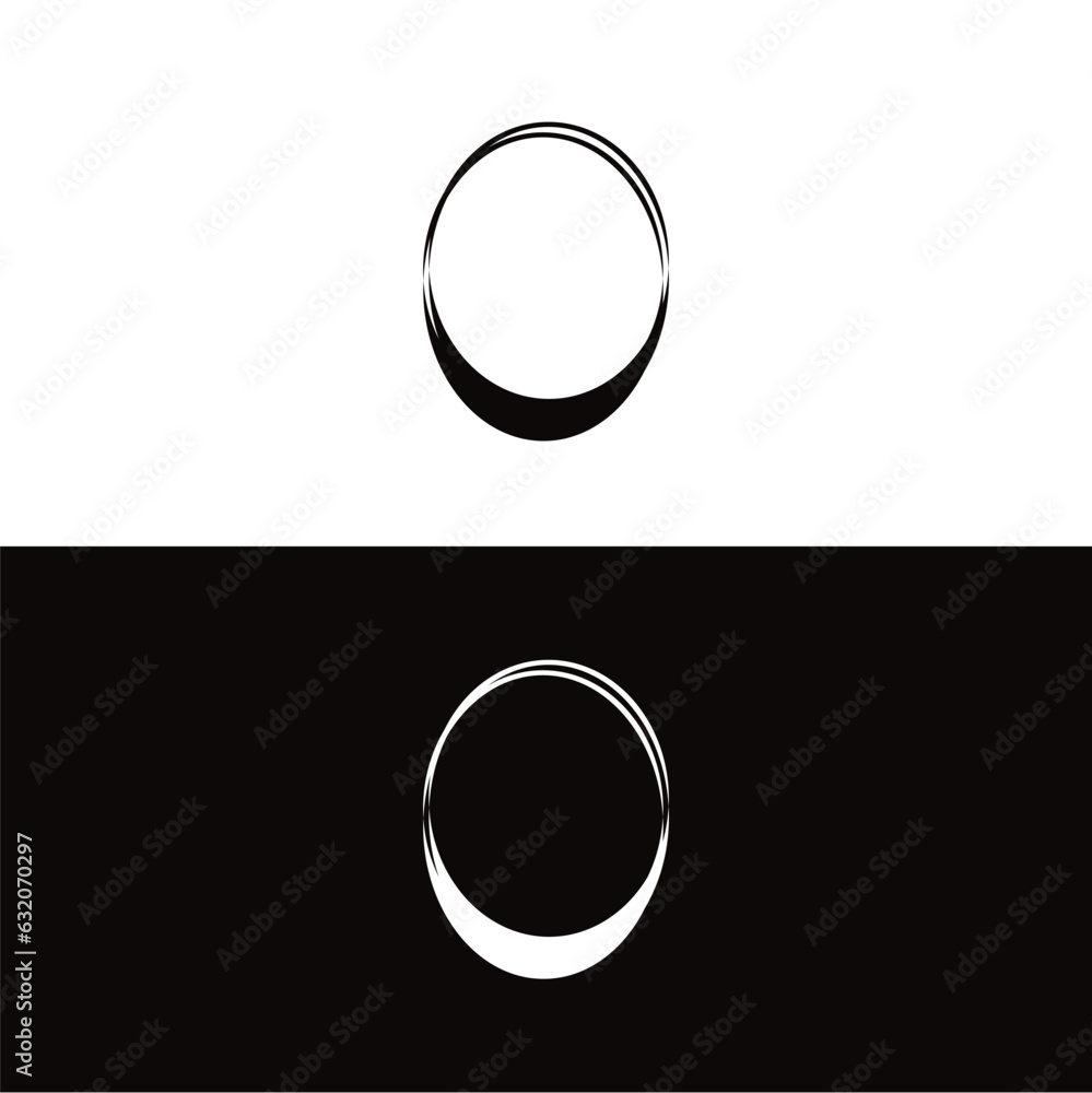 Black and white circle vector logo template design Black and white circle vector logo template design