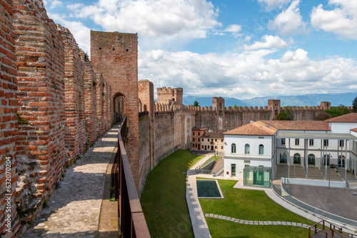 the famous medieval defensive walls of the city of Cittadella