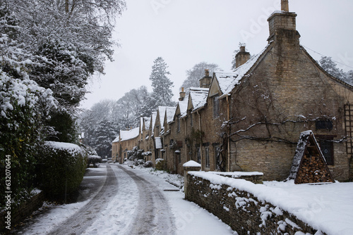 Castle Combe in the snow, The Cotswolds, England