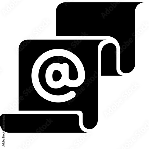 email list black solid icon