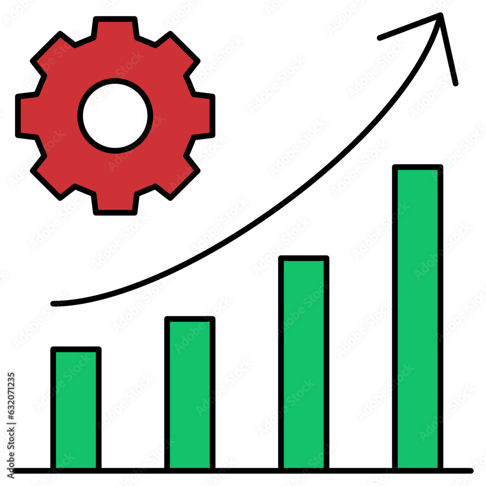 data driven black outline filled color icon data driven black outline filled color icon