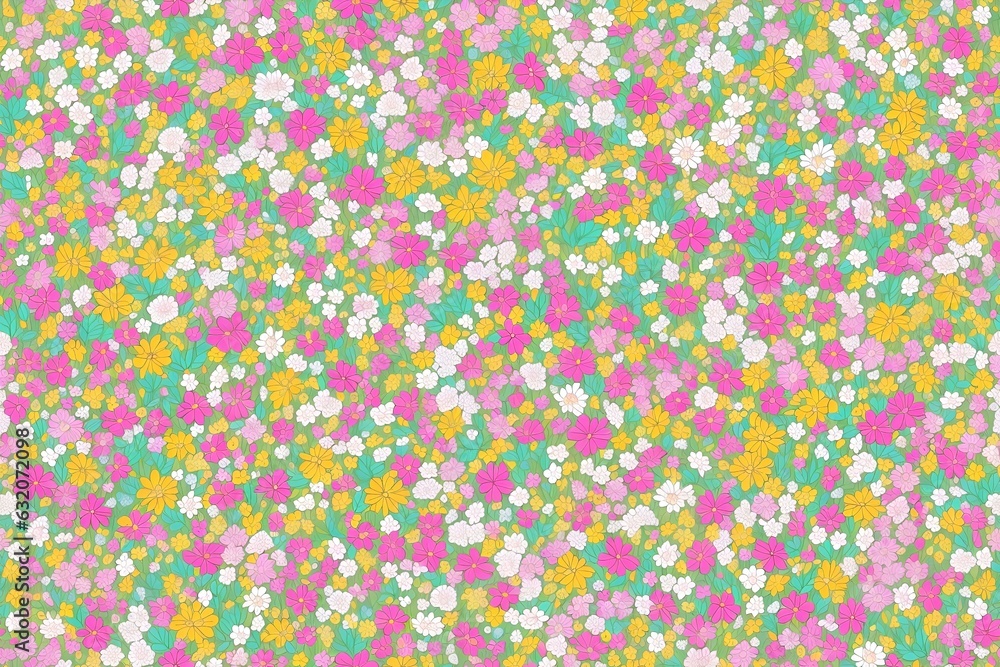 Spring flowers background. AI generated illustration Spring flowers background. AI generated illustration
