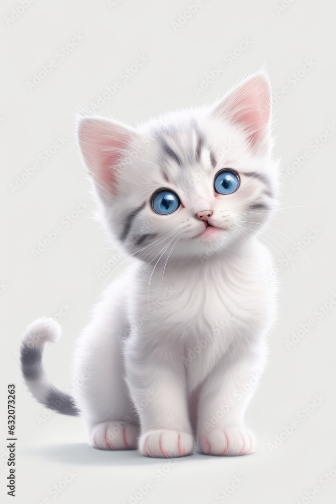 a cute white cat