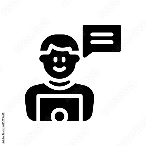 blogger glyph icon