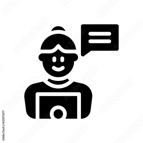 blogger glyph icon