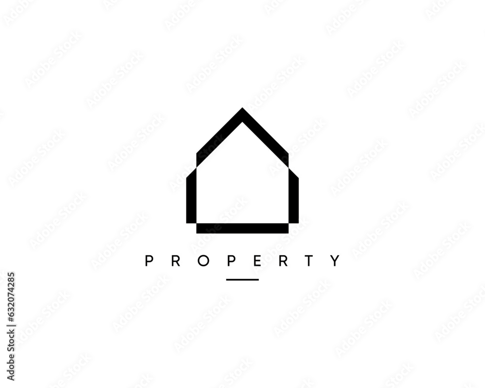 House logo design concept. Real estate logo Design for house, property