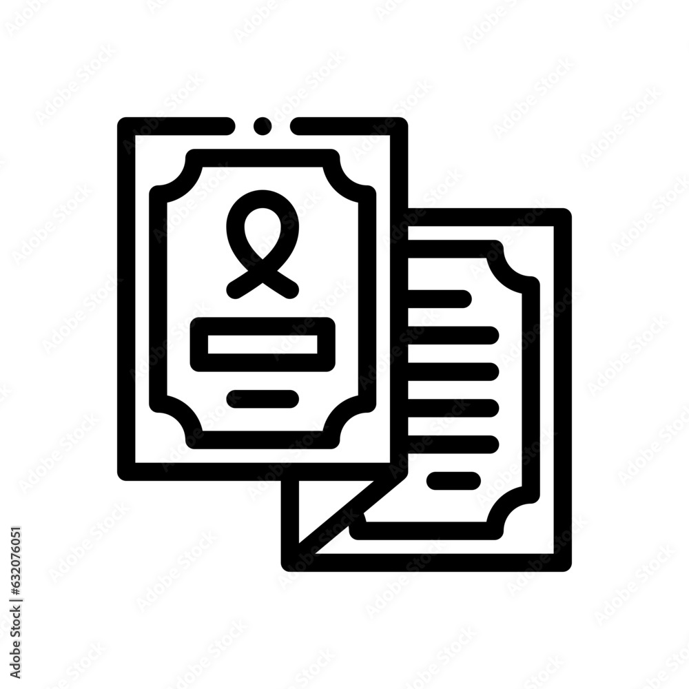 brochure line icon brochure line icon