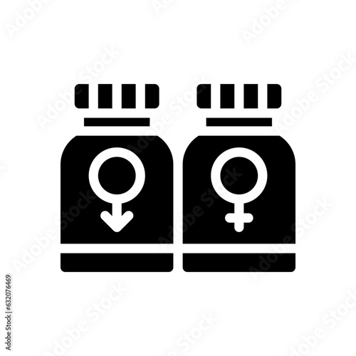 hormone therapy glyph icon