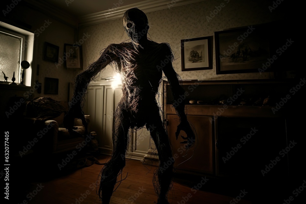 Monster in a dark room