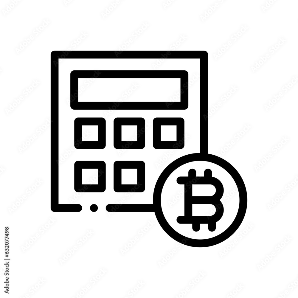 calculator line icon calculator line icon