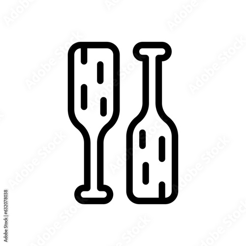 oars line icon