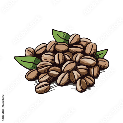 coffee beans on white background
