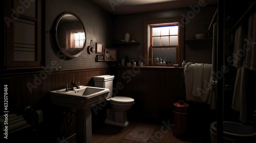 Dark bathroom © James
