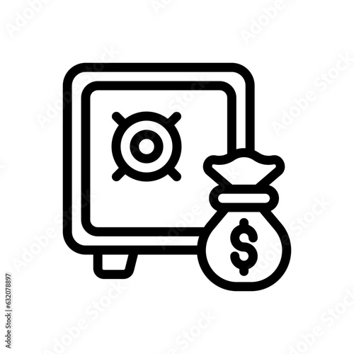 safebox line icon