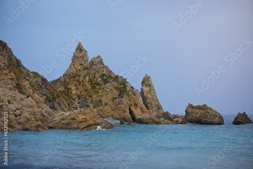 Sea and rocks at Rena Majore in Sardinia