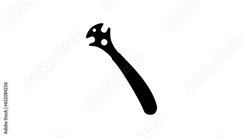 Bicycle Bike Pedal Remover Tool Spanner Wrench, silhouette
