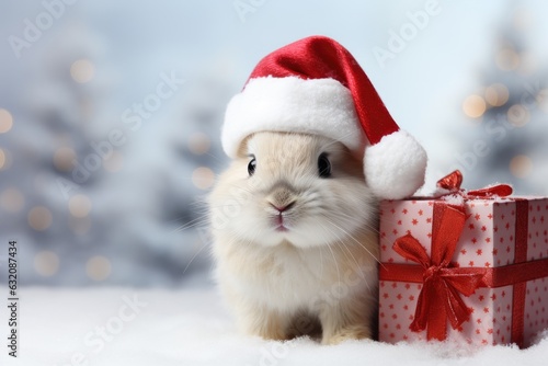rabbit with gift box