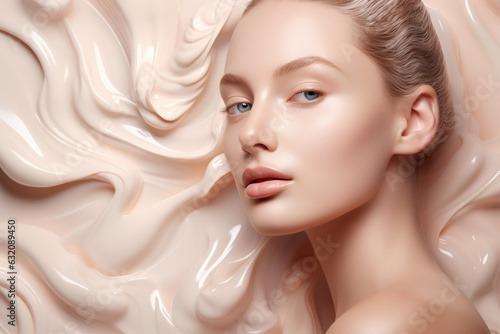 Cosmetic cream background. 