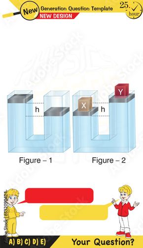 Physics, pressure and lifting force, archimedes principle, pressure of liquids and gases, Pascal's law, pressure of solids, Next generation problems, two boys speech bubble, template, experiment 