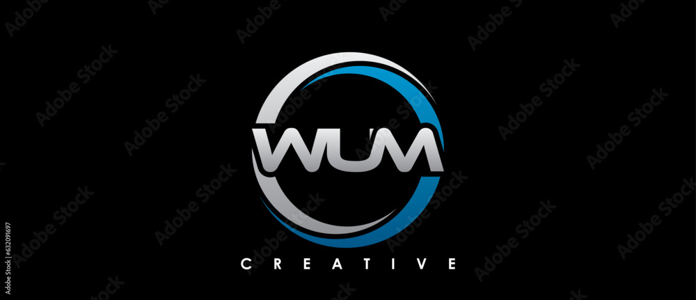 WUM Letter Initial Logo Design Template Vector Illustration WUM Letter Initial Logo Design Template Vector Illustration