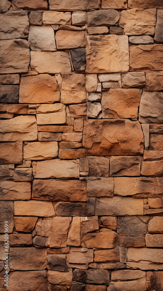 Obraz premium Brown stone wall texture background